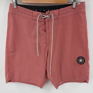 Vissla solid sets 17.5 ecolastic unlined board short pink mens 30 swim vacation